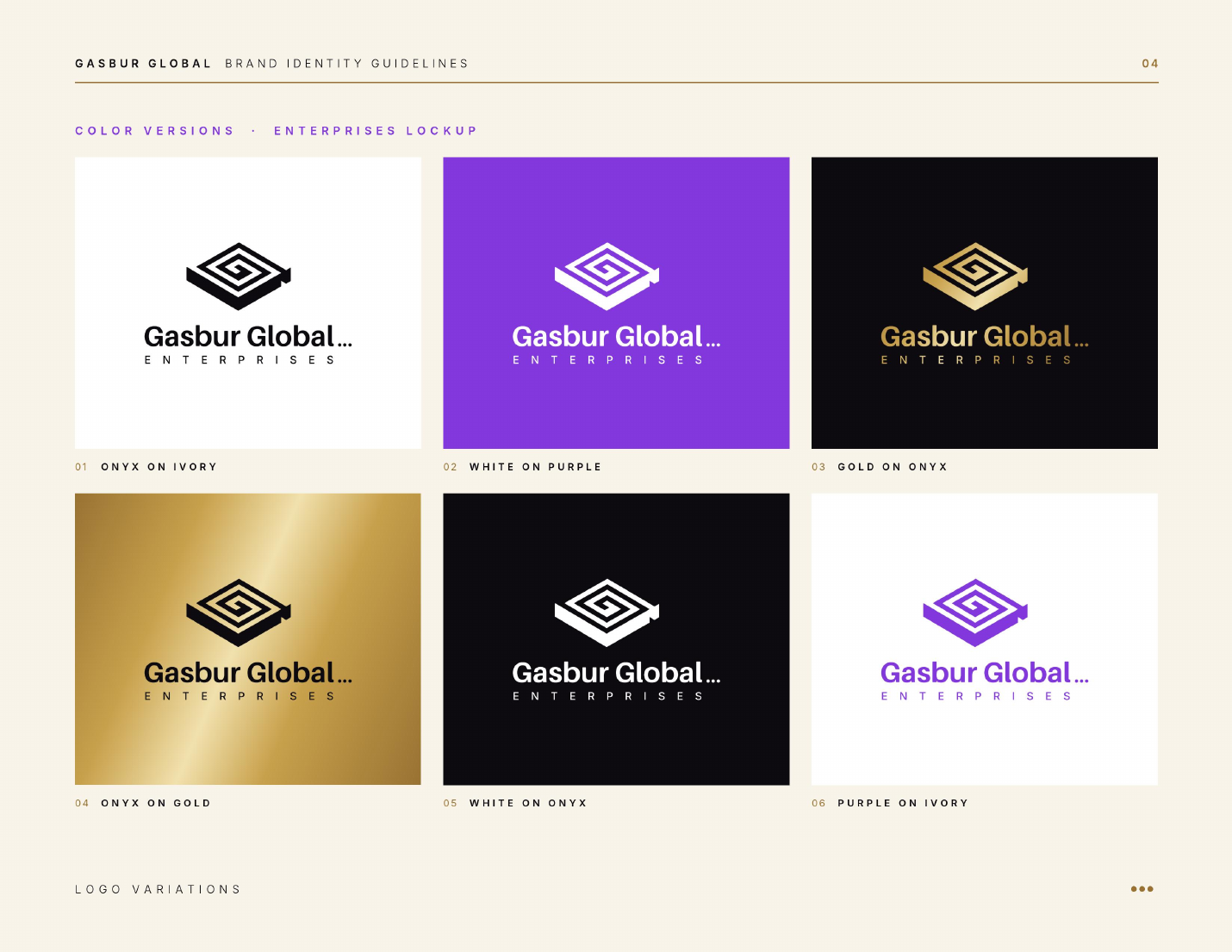 Gasbur Global logo color variations