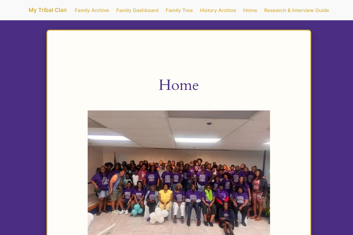 My Tribal Clan website homepage